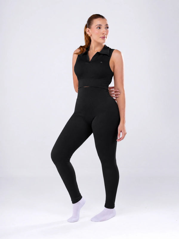 Conjunto Leggin y Blusa Tipo Polo