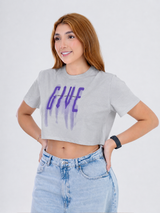 Blusa Crop Overzise