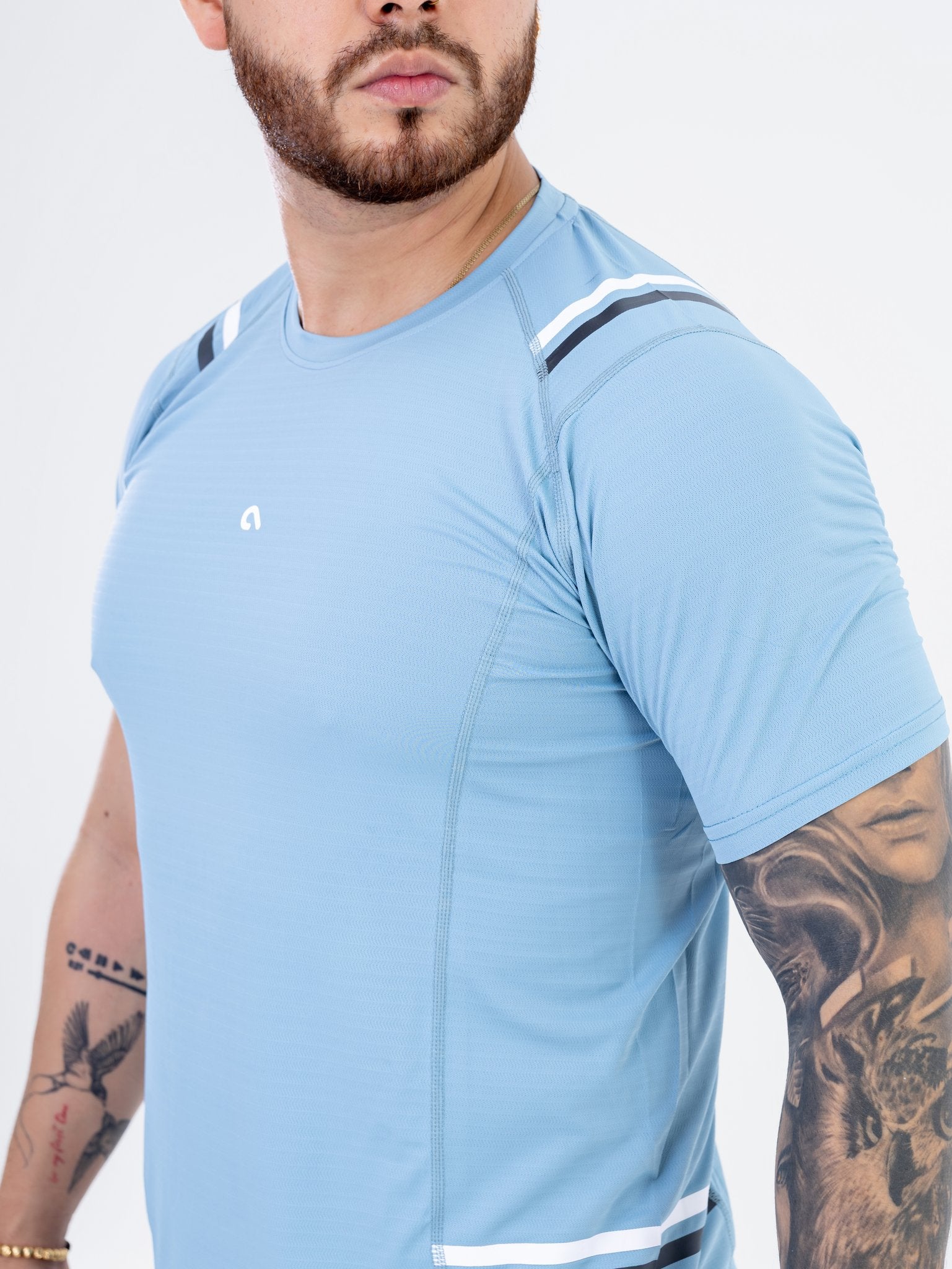 Camiseta Técnica Azul Claro Reflectiva