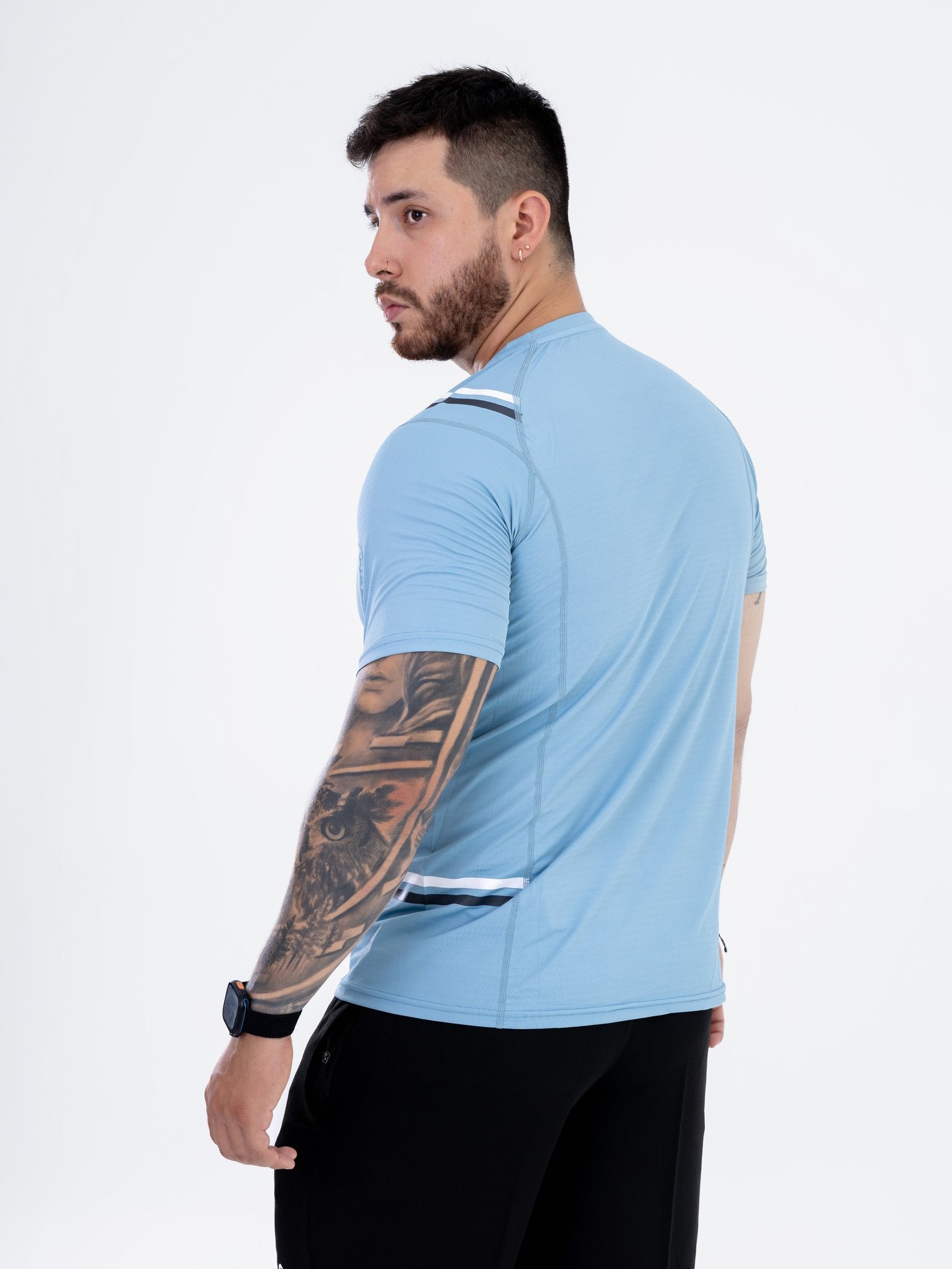 Camiseta Técnica Azul Claro Reflectiva