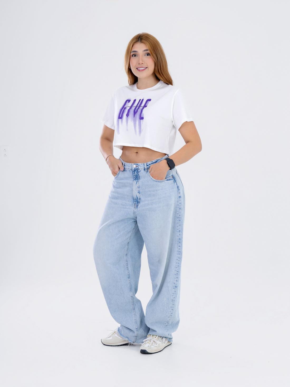 Blusa Crop Overzise