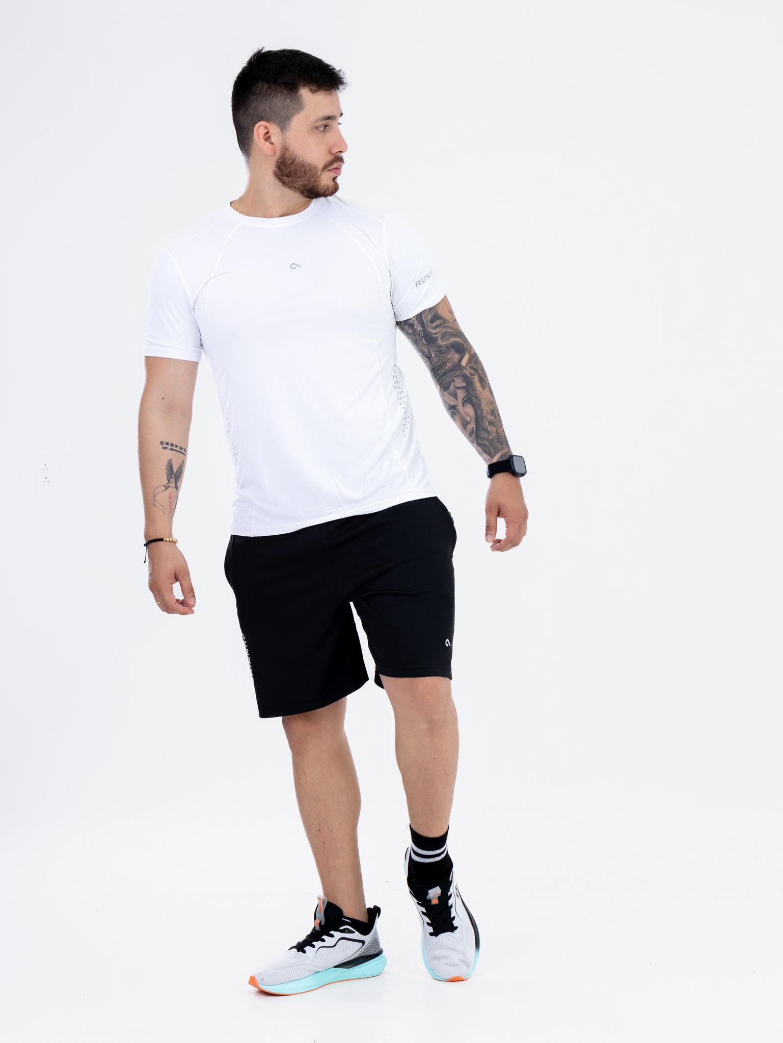 Camiseta Técnica Blanca Running en Malla