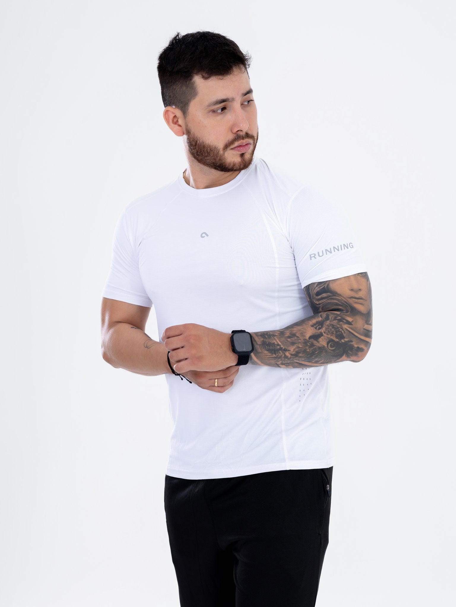 Camiseta Técnica Blanca Running en Malla