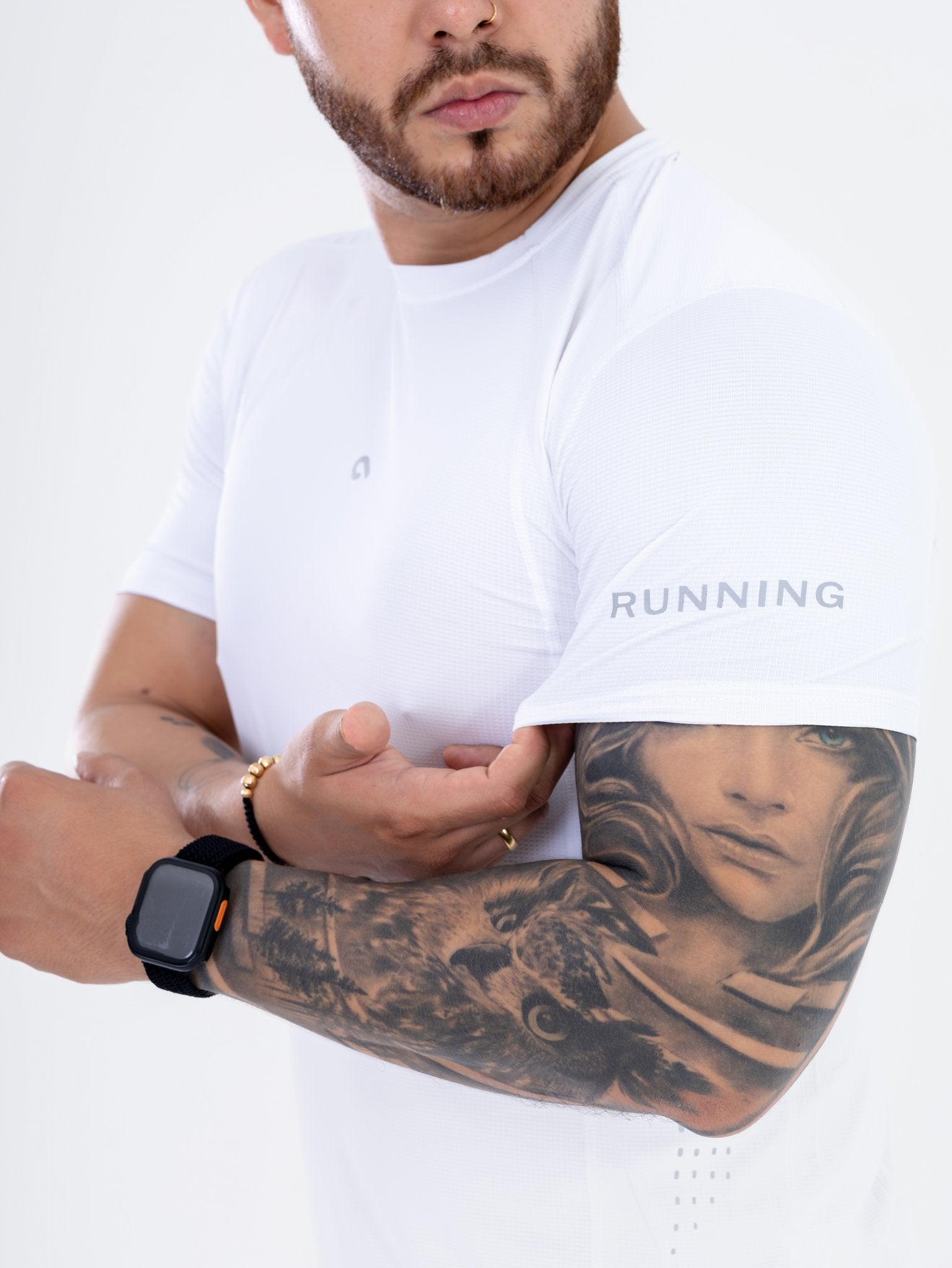 Camiseta Técnica Blanca Running en Malla