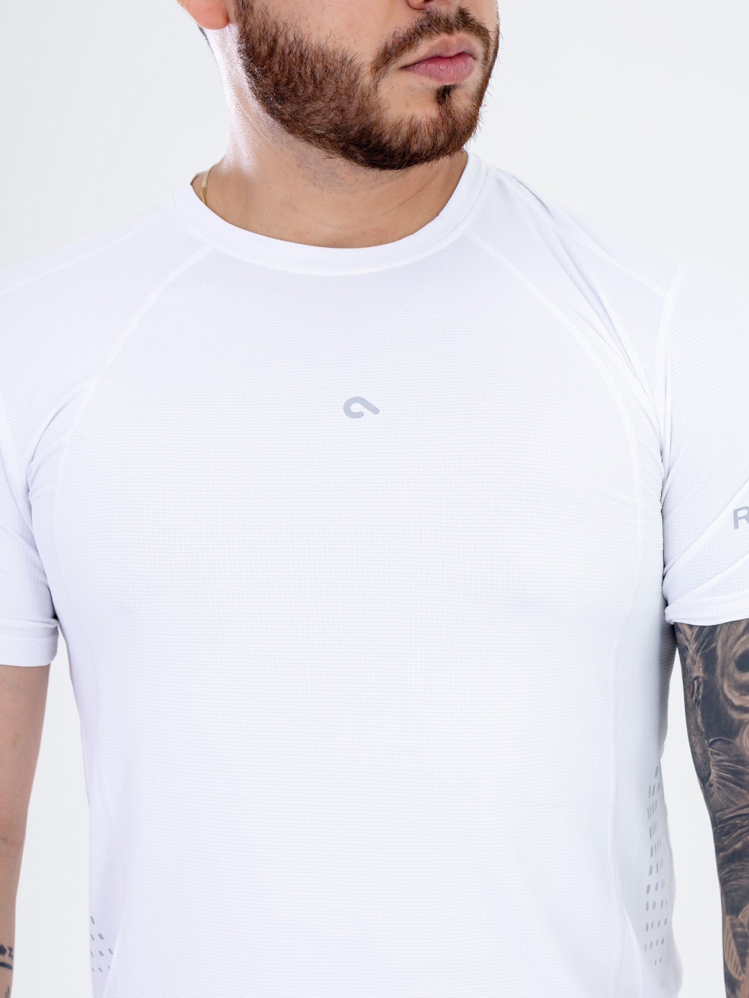 Camiseta Técnica Blanca Running en Malla