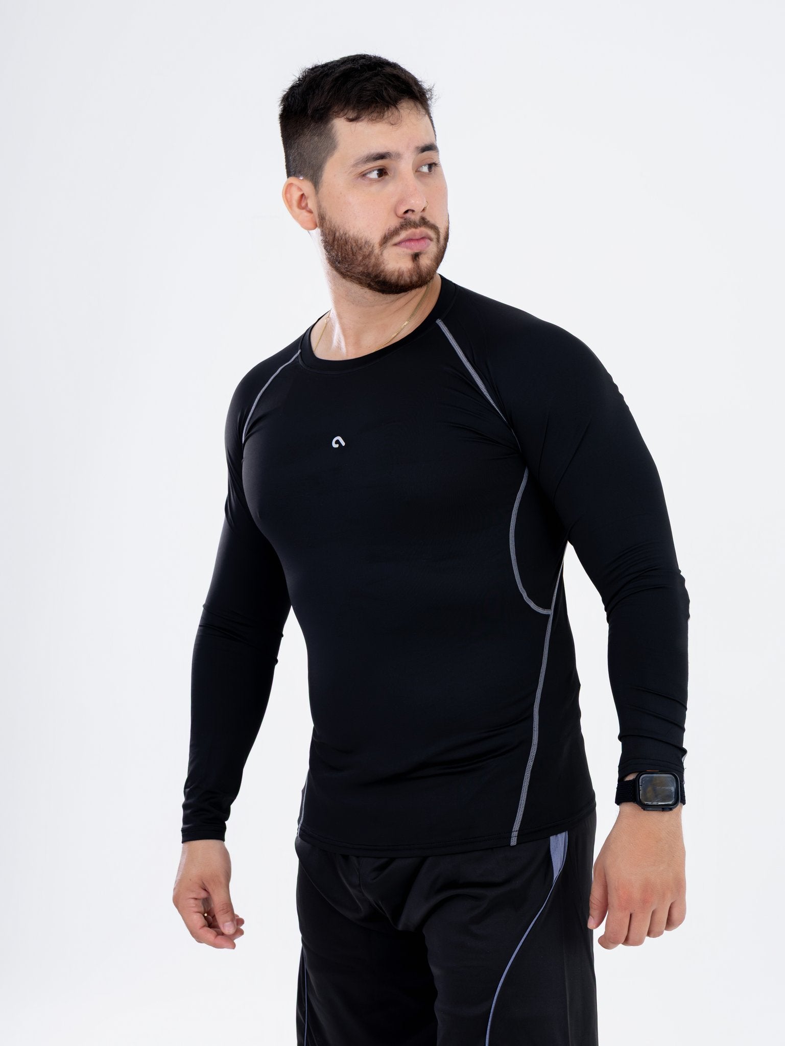 Camiseta Técnica Negra Manga Larga