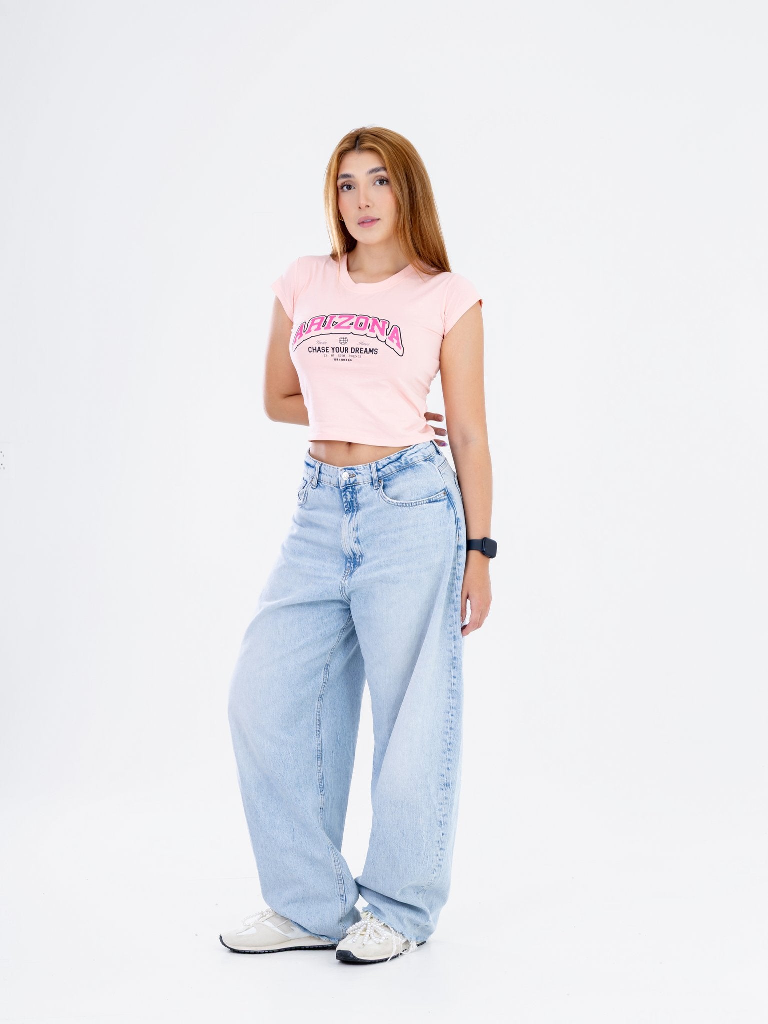 Camiseta Crop Rosada Arizona