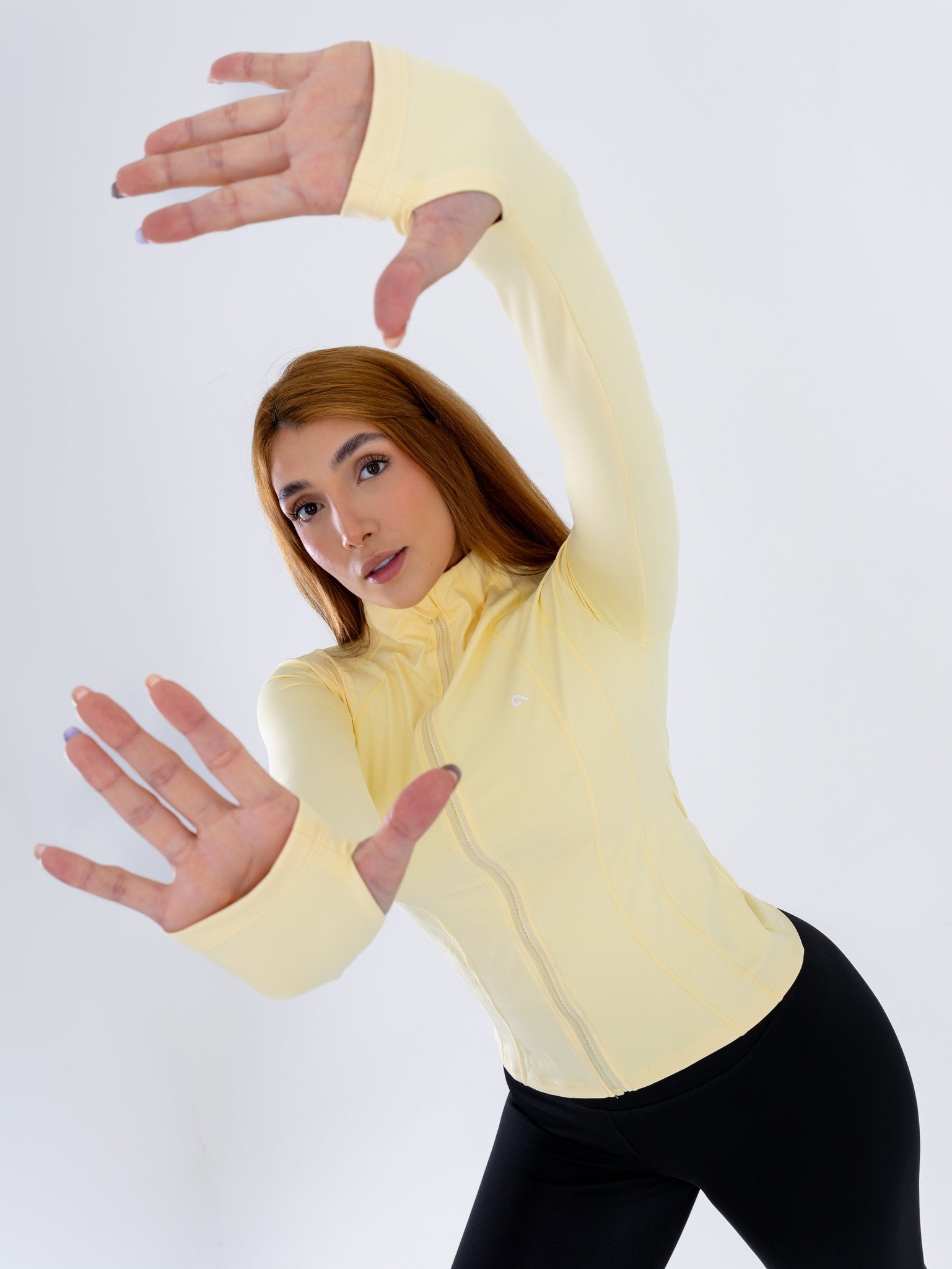 Chaqueta Amarillo Pastel con Cierre