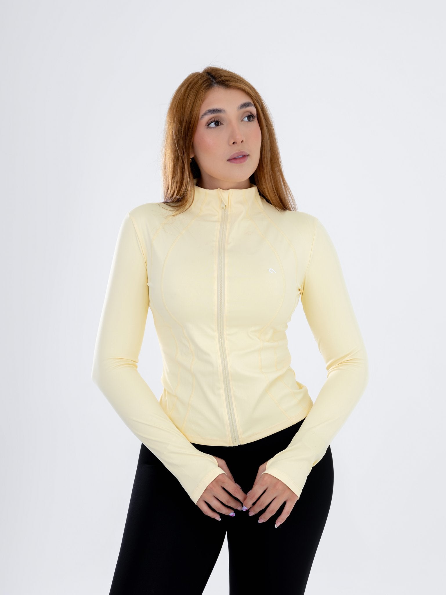 Chaqueta Amarillo Pastel con Cierre