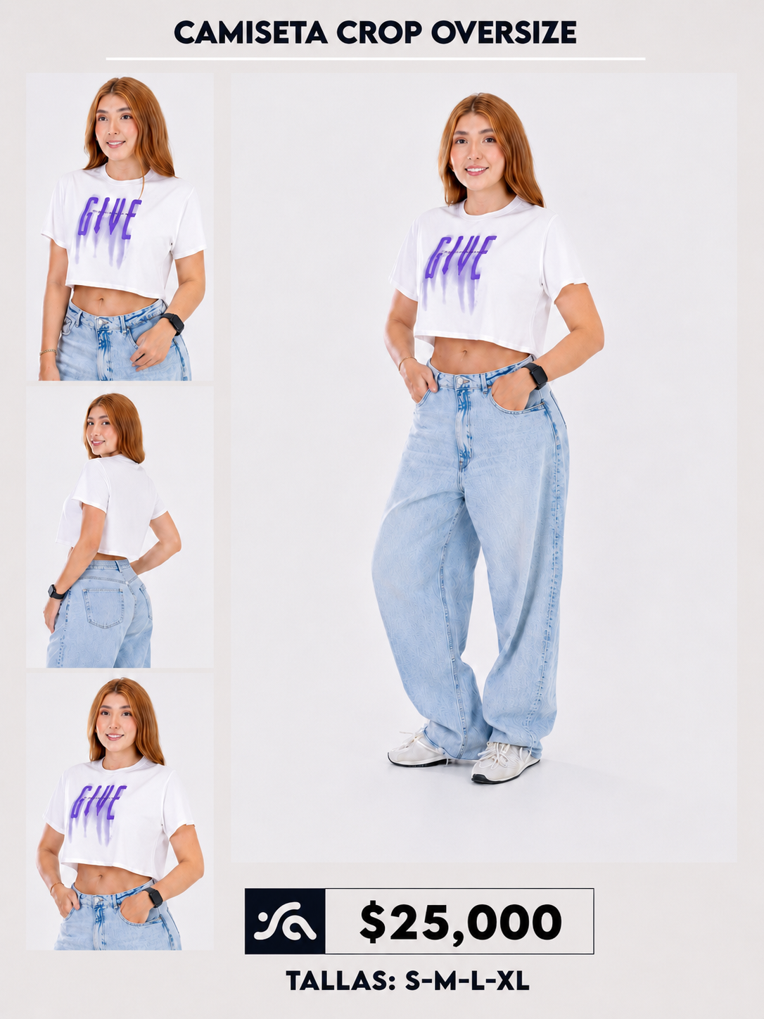 Blusa Crop Overzise