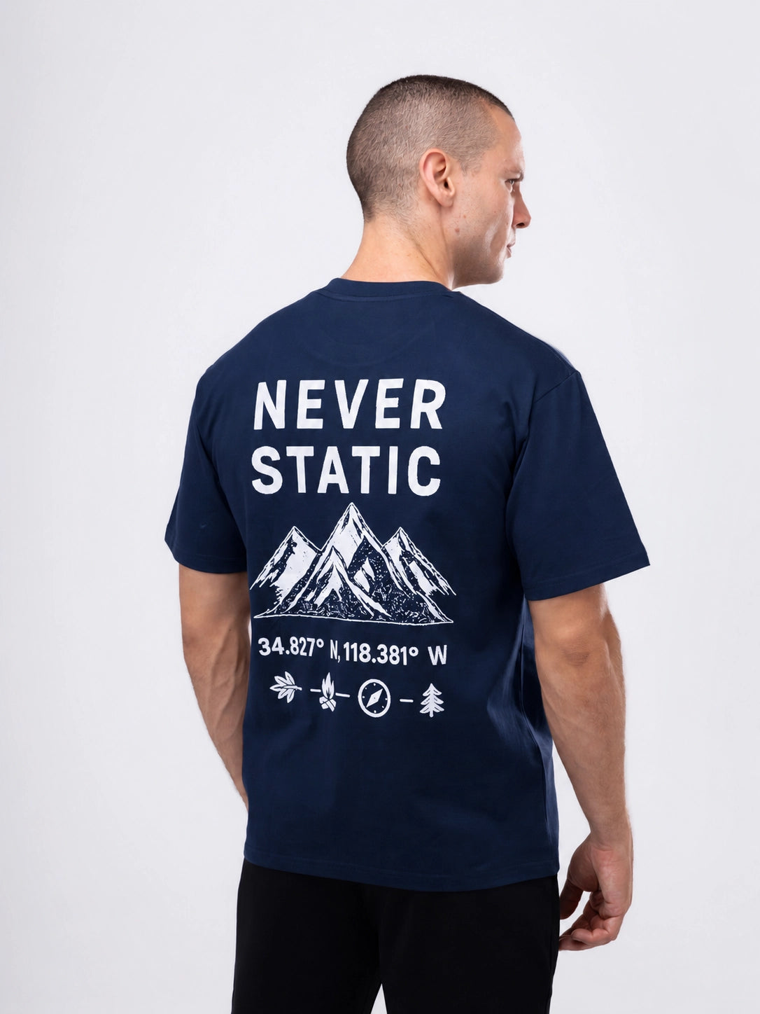 Camiseta Power "Never Static"