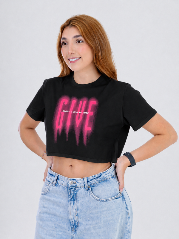 Blusa Crop Overzise