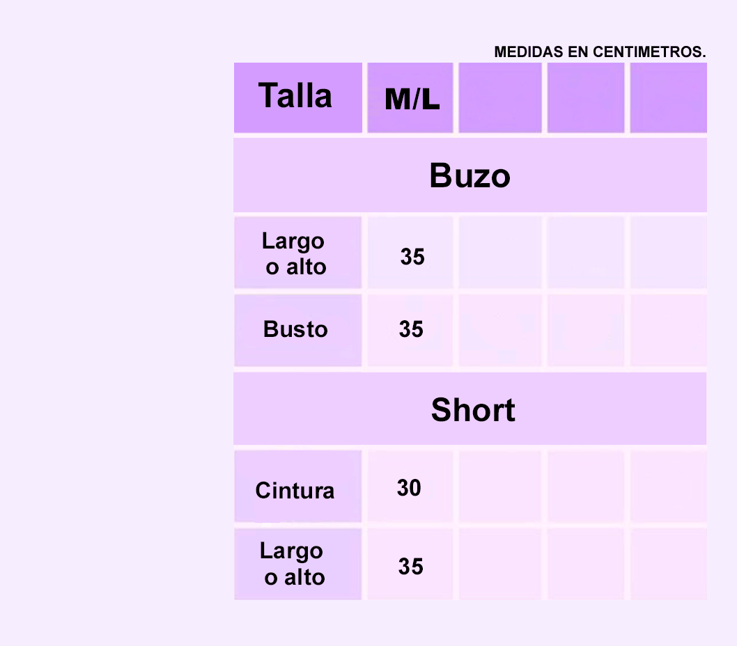 Conjunto Short y Buzo