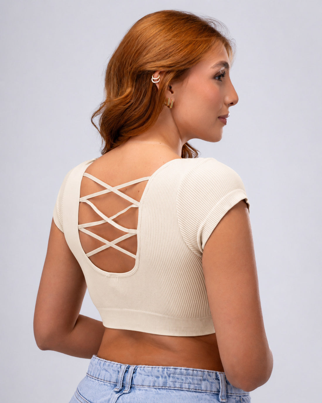 Blusa Crop Tiras Espalda