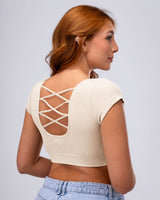 Blusa Crop Tiras Espalda