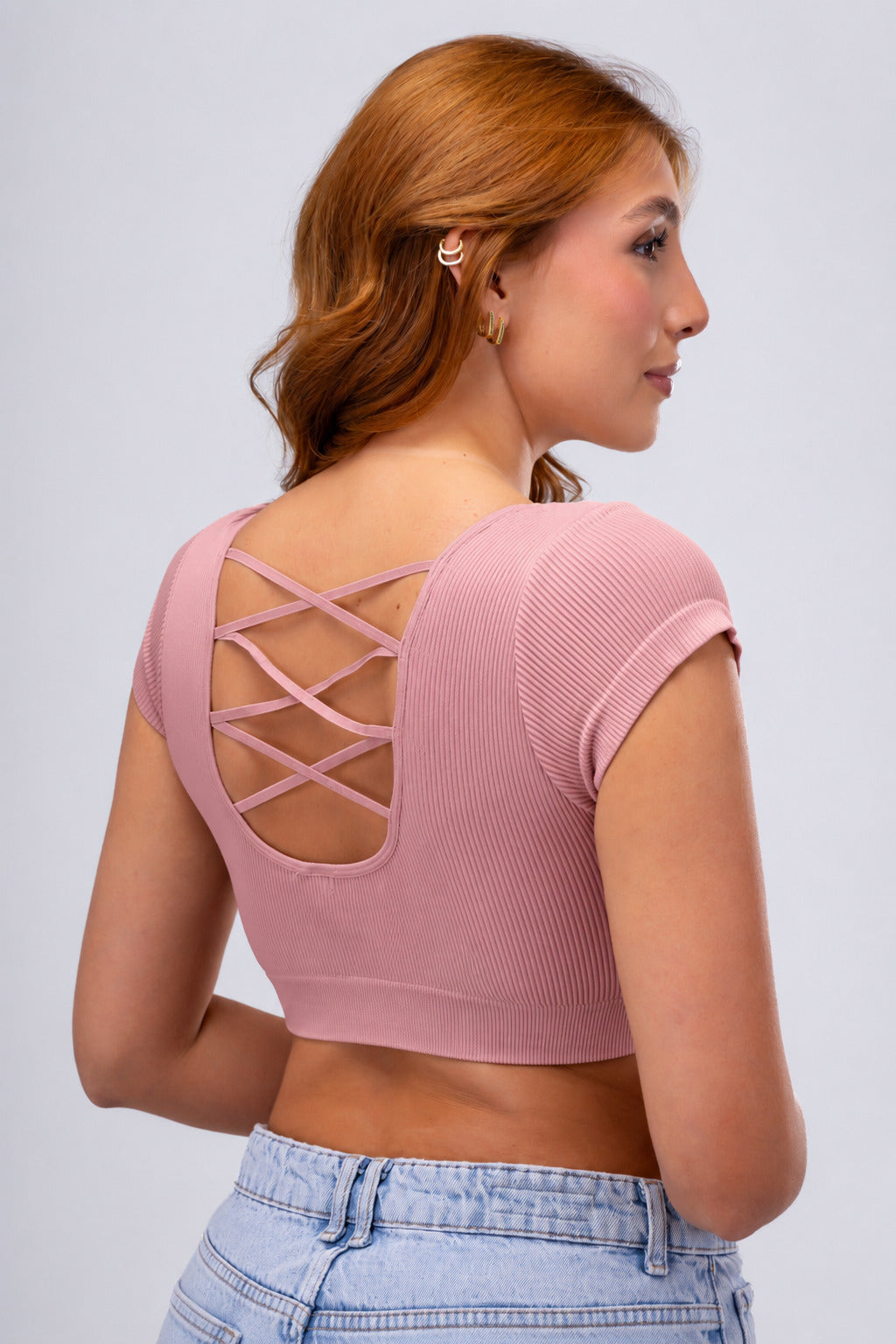 Blusa Crop Tiras Espalda